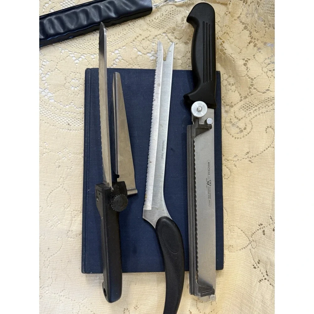 Vint Kitchen Knife Lot Miracle Blade II,Montana Sandvik,Hamer US Stainless Steel